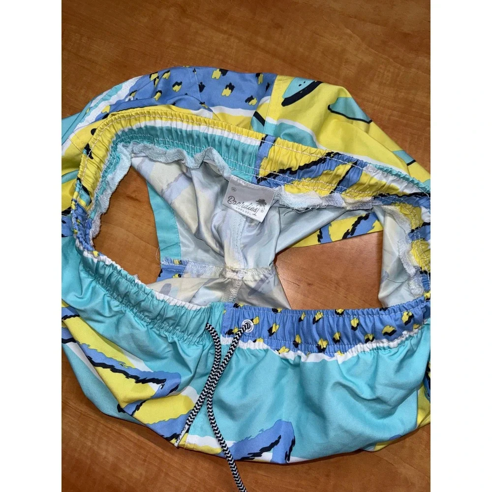 Boardies Apparel Mens XL Swim Trunks Multicolor Geometric Abstract Board Shorts